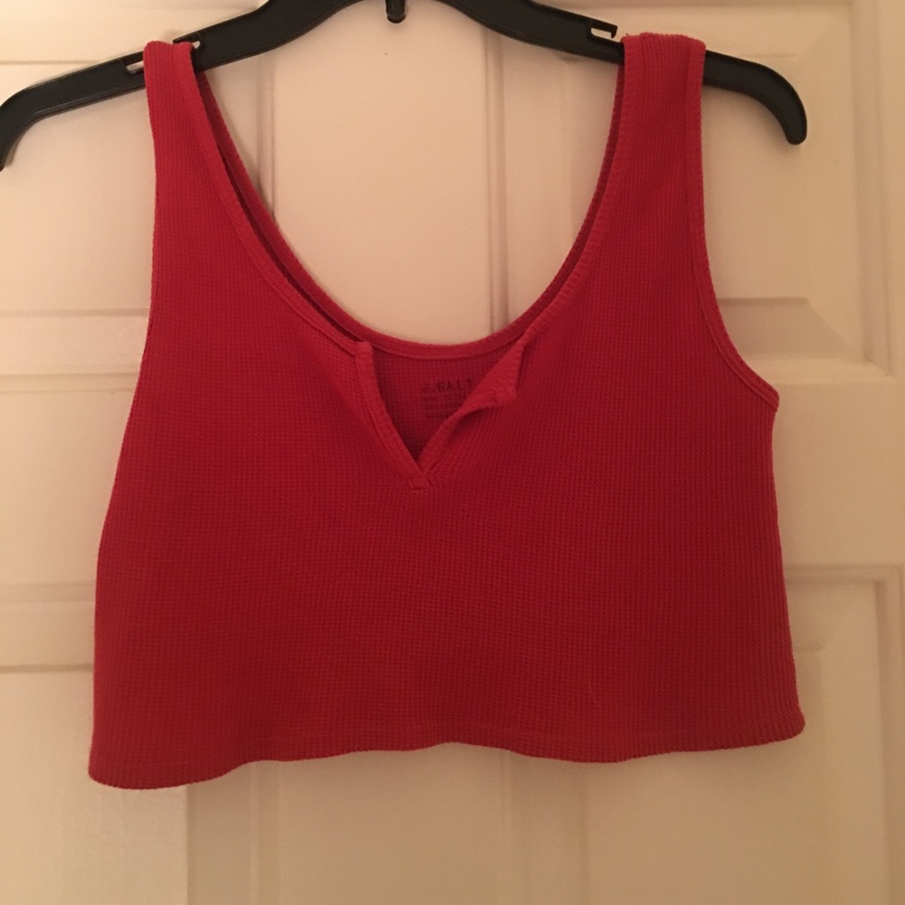 Red Cropped Tank